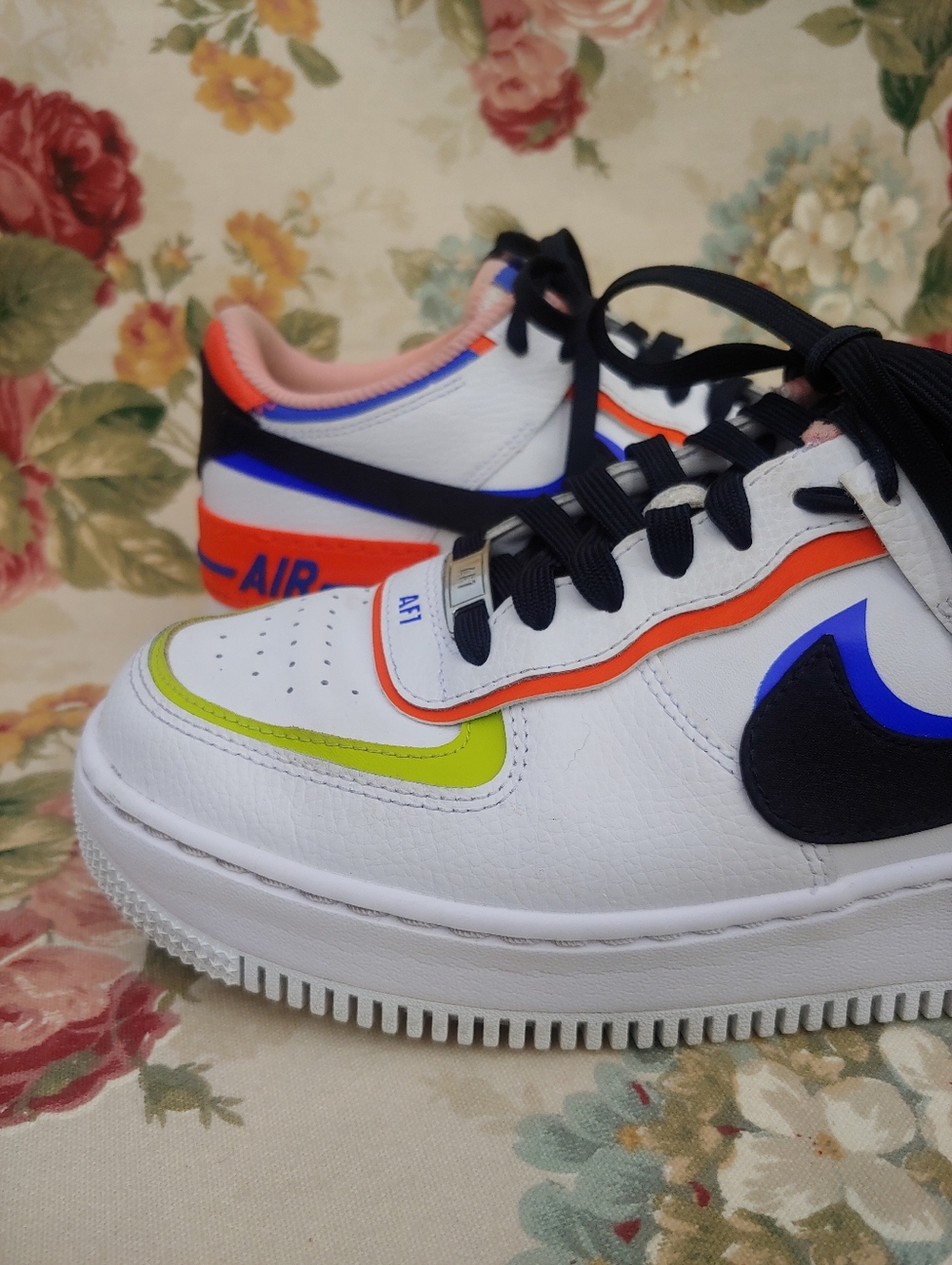 Nike Air Force 1 Shadow Sneakers White Multi Women's 9.5 - Picture 15 of 16